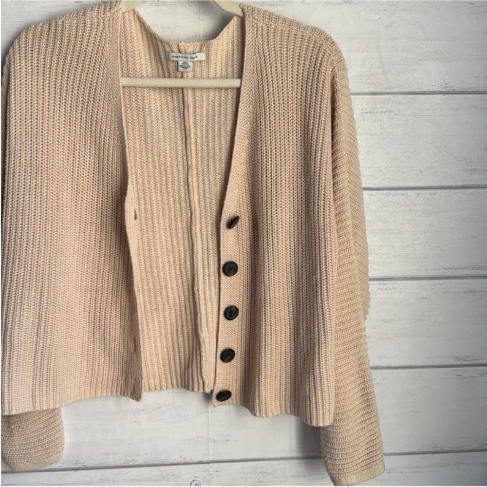 American Eagle Crop Button Down Knit Cardigan - image 3